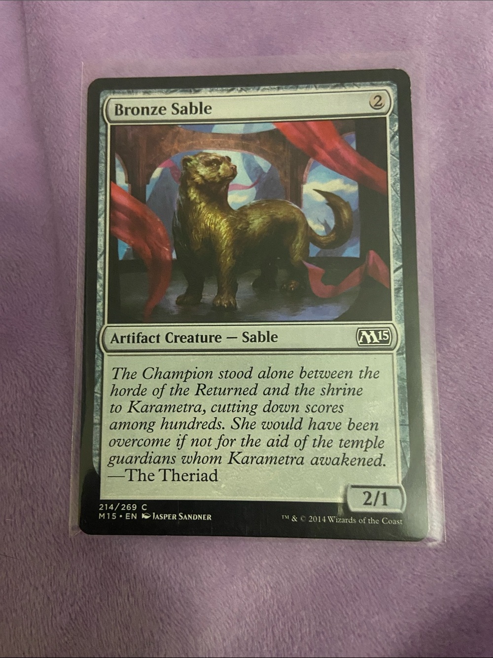Bronze Sable (#214/269) from the Magic: The Gathering 2015 (M15